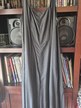 Universal Thread Black Textured Maxi Dress